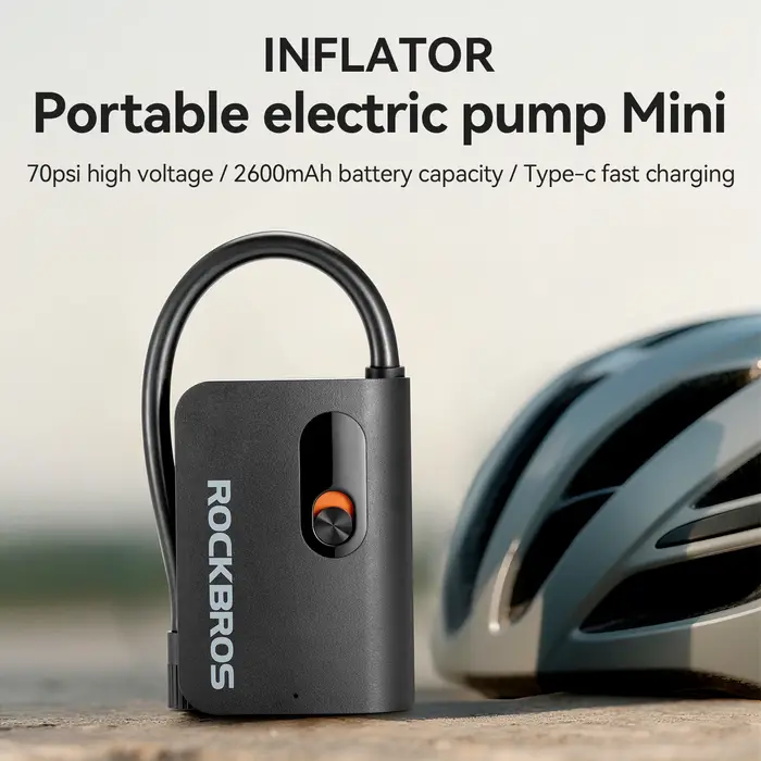 ROCKBROS pompe à vélo électrique Portable haute pression type-c Mini