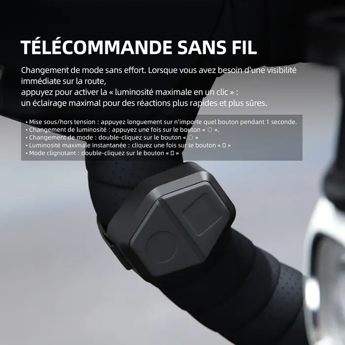 CYCLAMI CYC1700 Phare de vélo suspendu sans fil à télécommande