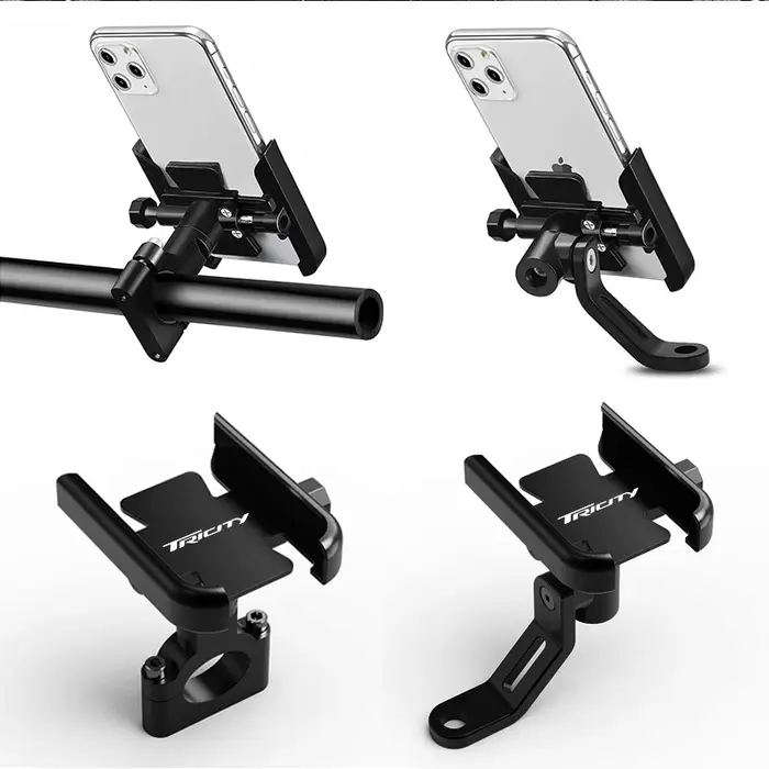 Support de téléphone portable pour moto en alliage