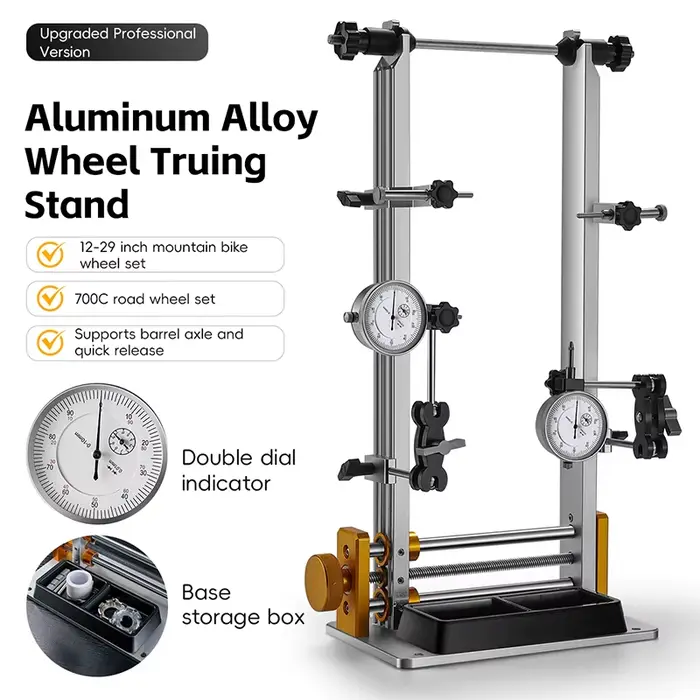 Outils de réglage de roues de vélo, support de réglage de pneus de vélo, outil de calibrage de répar
