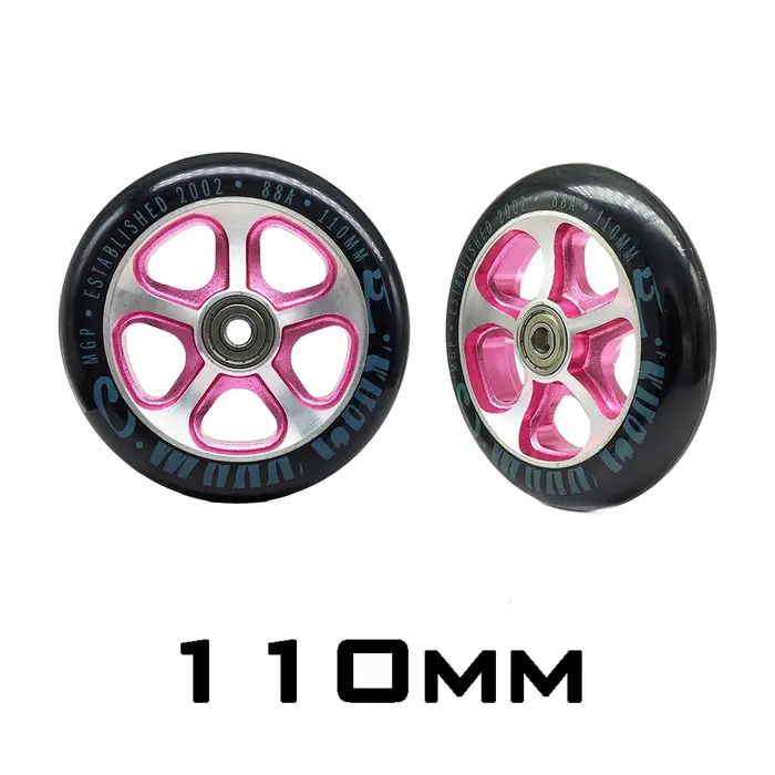 Roues de scooter en alliage d'aluminium et PU 88A haute élasticité 100mm 110mm 120mm pour vitesse de précision et confort de glisse