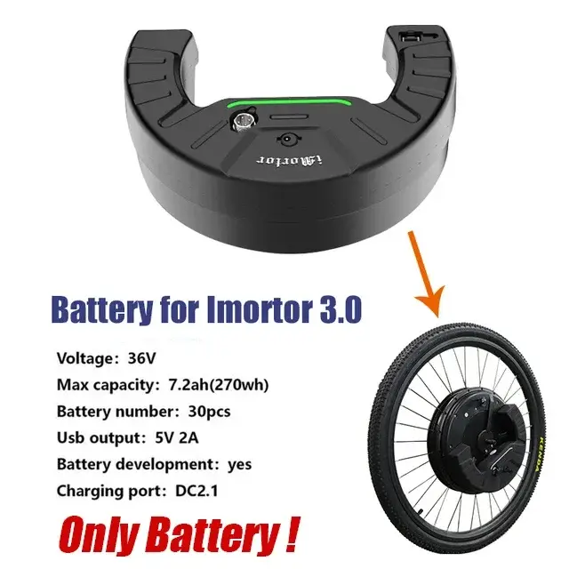 IMotor-Kit de conversion de vélo électrique avec batterie, 36V, roue avant 3.0, 24 "-29", taille de
