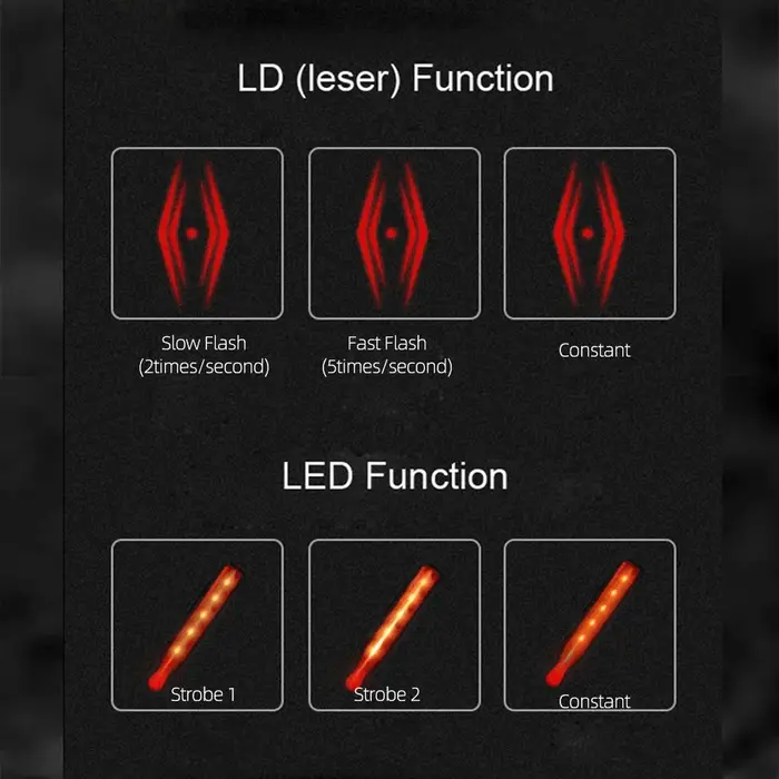 Feu Laser pliant pour vélo