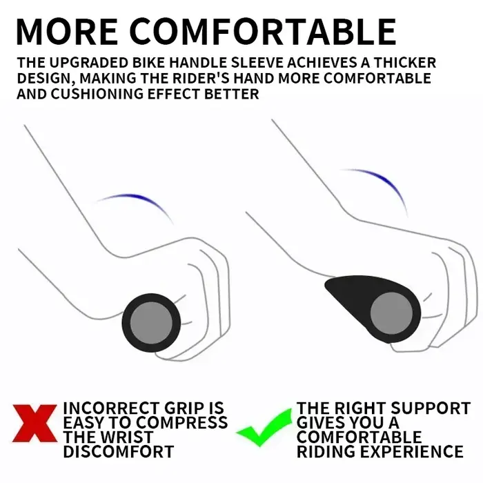 BUCKLOS poignées de guidon de vélo ergonomie avec barre étendue