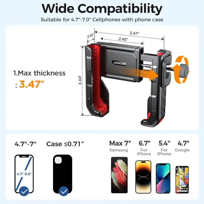 Joyroom support de téléphone de vélo universel opération à une main