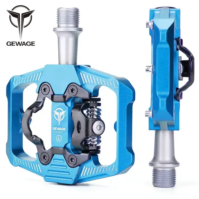 Pédale auto-bloquante GEWAGE à roulement étanche pour VTT, pédale clipless en alliage d'aluminium, a