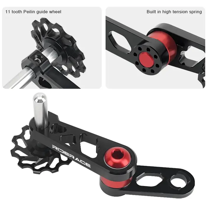 RIDERACE tendeur de chaîne de vélo dérailleur arrière à vitesse unique en alliage d'aluminium pour Guide