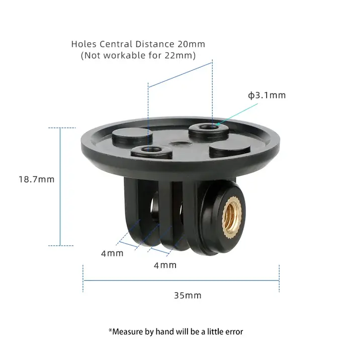 Adaptateur universel de montage Gopro pour vélo de route ultraléger, adaptateur de montage pour lumi