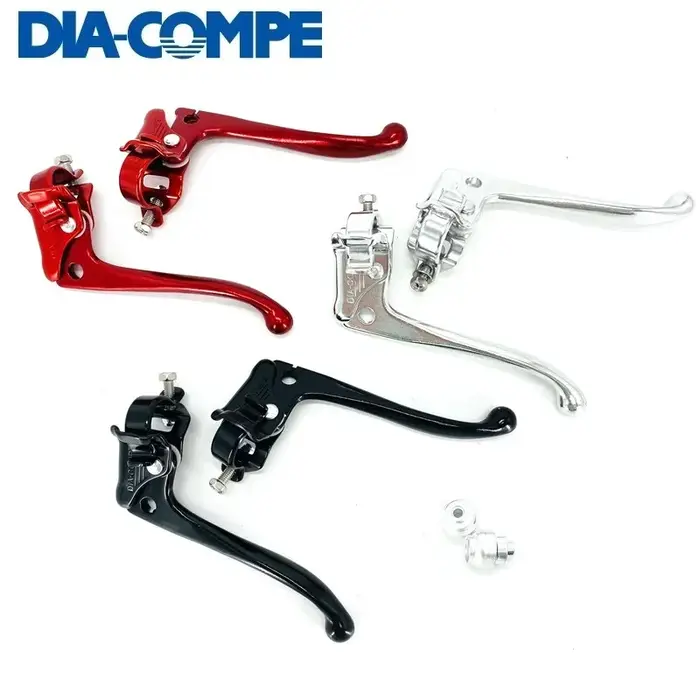 Leviers de frein Dia-Compe City Retro pour vélo, 22,2 mm, en alliage d'aluminium, pour freins V, installation articulée, fixation rapide