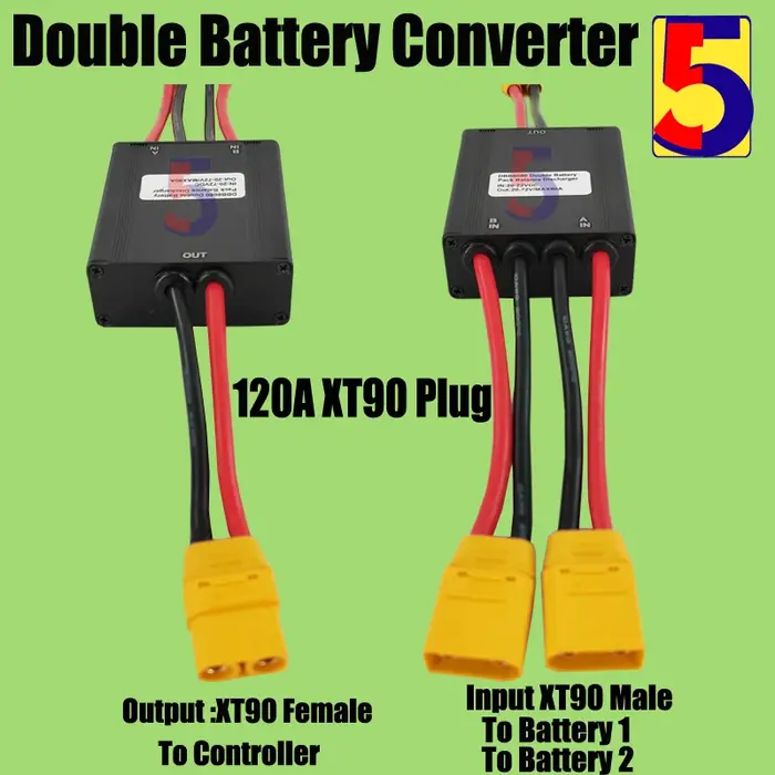 Convertisseur de décharge de batterie double pour vélo électrique