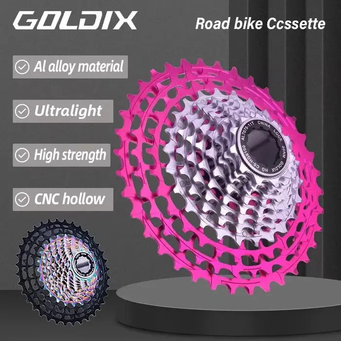 GOLDIX-Roue libre ultralégère pour vélo de route, structure HG, matériau en alliage d'aluminium, gra