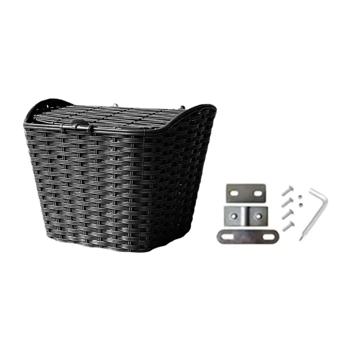 Panier suspendu de vélo avec couvercle, panier de guidon pour sac de vélos de montagne, panier de ra