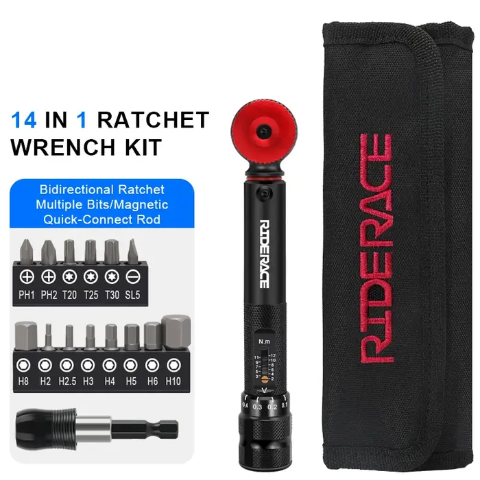 RIDERACE clé Allen de vélo clé à cliquet dynamométrique Portable tournevis de cyclisme sur route ens