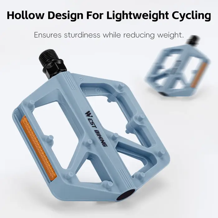 Pédales de vélo WEST BIKING en nylon réfléchissantes légères