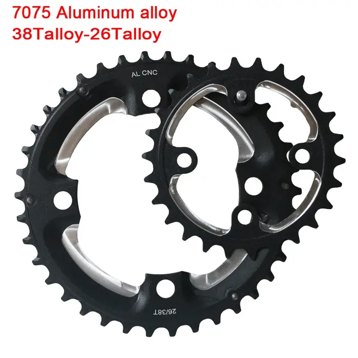 Roue à chaîne de vélo vtt 22/24/26/28/32/36/38/42/44T, pour pédalier Shimano Sram 64/104BCD, pignon Double/Triple vitesse