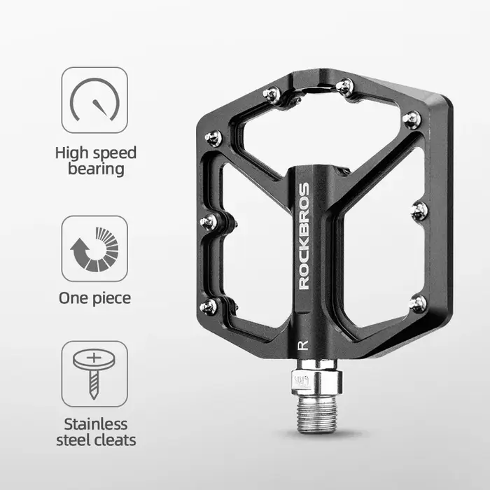 ROCKBROS pédales de vélo antidérapantes en alliage d'aluminium