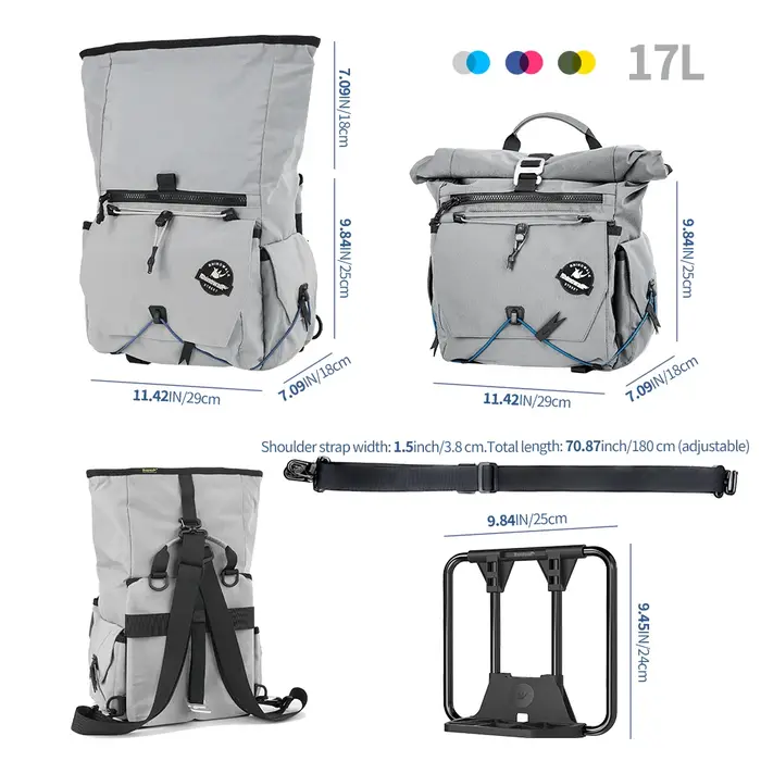 Sac de guidon de vélo Rhinowalk 17L