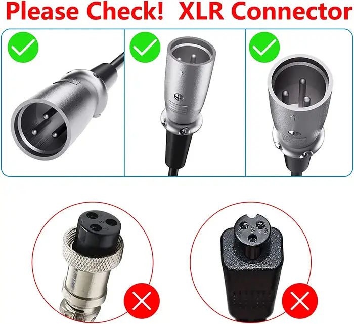 Chargeur de vélo électrique avec pipeline 42V, 3 broches XLR, pour Swagtron EB6 Fat-Tire, Heybike Citydele, angiBike, EcoaccelerStarfish DolDave Peacedove
