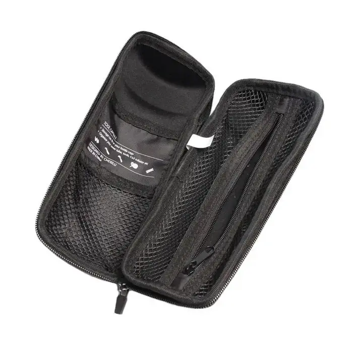 Boîte de rangement robuste en polyester et EVA pour outils de réparation de vélo et accessoires de cyclisme étanche grande capacité noir blanc