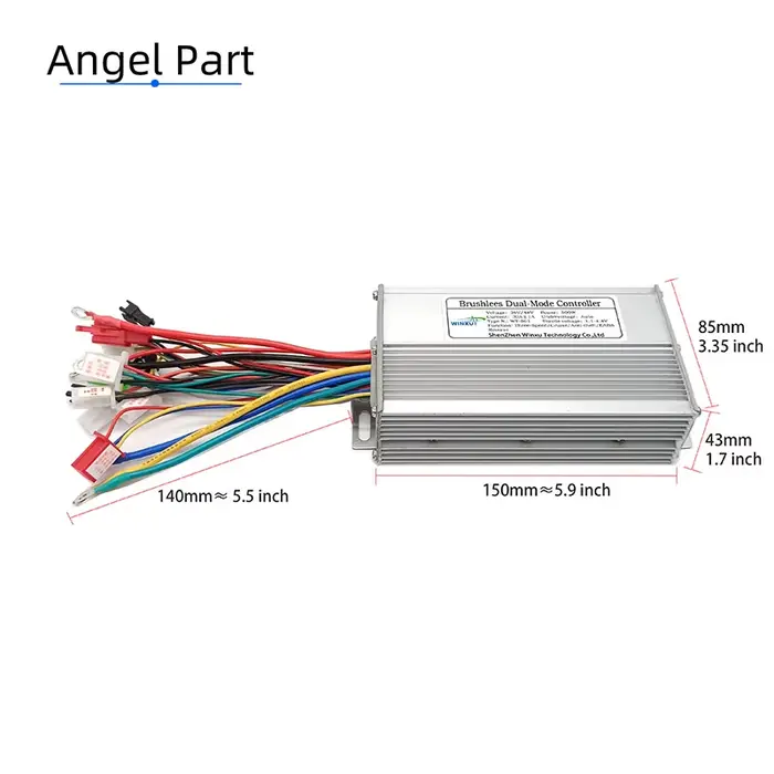 Moteur sans balais pour scooter électrique 36V 48V 60V 72V 500W 30A, contrôleur universel double Mod