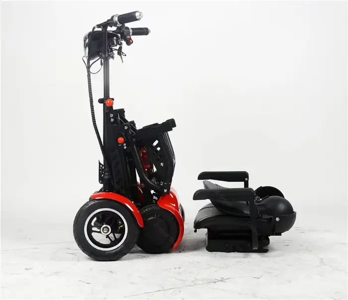 Promotion de Scooter électrique de 10 pouces personnes âgées 36V250W Scooters de mobilité pliables à double moteur 4 roues avec grand accoudoir vitesse maximale 18