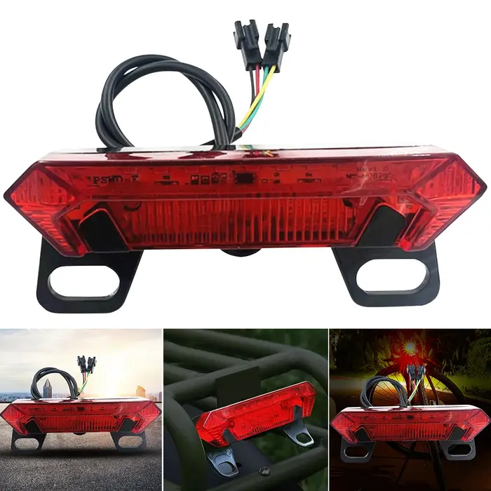 Enquêter arrière LED étanche pour vélo électrique, feu arrière de vélo électrique, lampe à iode de s