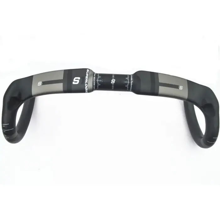 Guidon de vélo de route en fibre de carbone Superlogic-Matte, passage des câbles interne, finition m