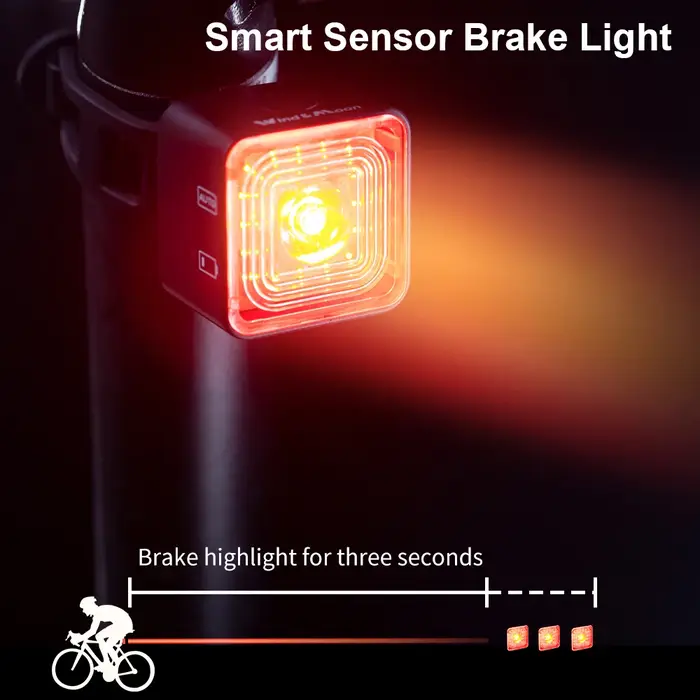 Feu de détection de freinage intelligent pour vélo