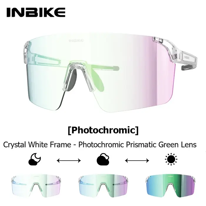 INBIKE – lunettes de soleil photochromiques pour cyclisme, Anti-buée, pour sport, course à pied, ave