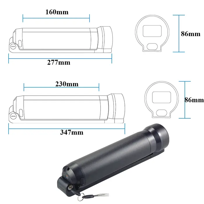 Reention 21700 tube inférieur vélo électrique cadre batterie 36V 10Ah 24V 15Ah Mini bouteille