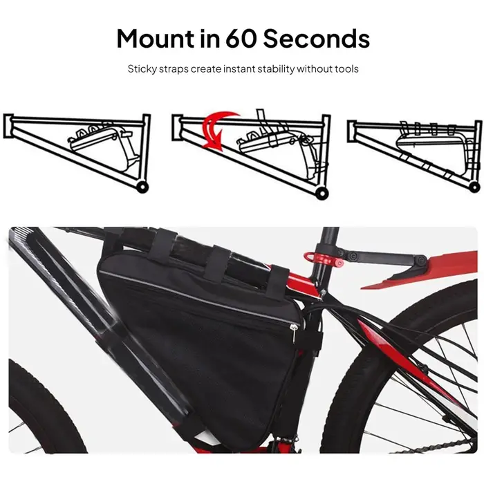 Sac de rangement pour cadre de vélo