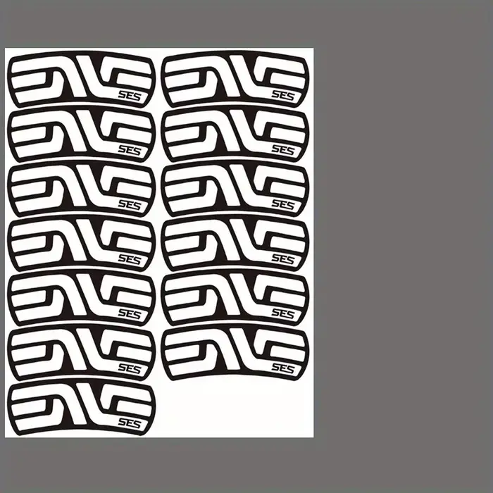 1SET d'autocollants « Logo SES » - Design rouge audacieux pour vélos et ordinateurs portables | Équipement pour les