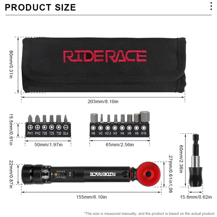 RIDERACE clé Allen de vélo clé à cliquet dynamométrique Portable tournevis de cyclisme sur route ensemble d'outils de