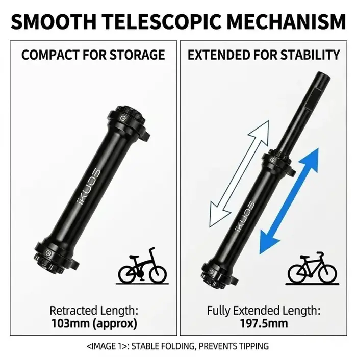 Barre d'extension de roue facile pour vélo pliant Neo