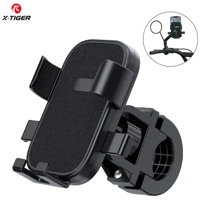 Support de téléphone anti-ald pour vélo, rotatif à 360 °, support de téléphone réglable pour vélo de