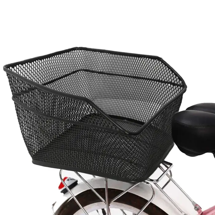 Panier de vélo panier de vélo grande capacité résistant à haute charge panier de vélo arrière en métal robuste panier de vélo en métal