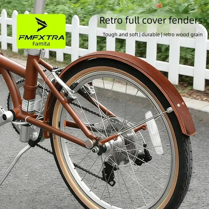 FMFXTRA Garde-boue rétro pleine couverture pour vélos pliants 16-20 pouces