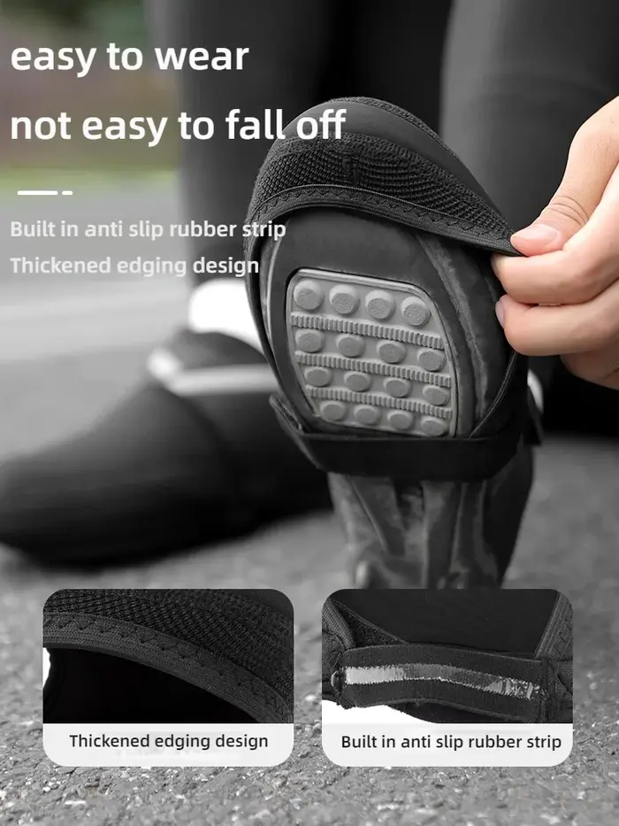Couvre-chaussures de cyclisme en élasthane coupe-vent résistant à l'abrasion pour vélo de route et VTT en couleur ivoire ou multicolore