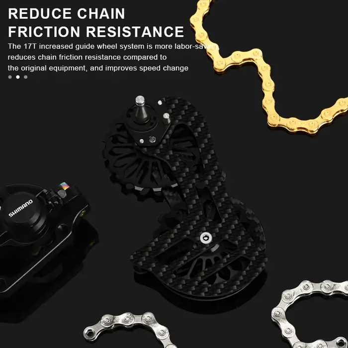Poulie de dérailleur arrière de vélo en fibre de carbone céramique 13T 17T pour Shimano R5800 R6800 R7000 R8000 R9000 pour Sram