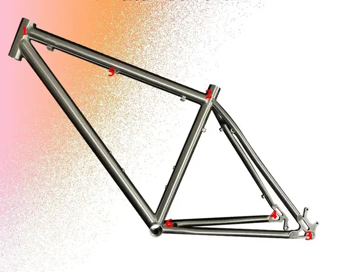 Cadre de vélo haut de gamme en titane