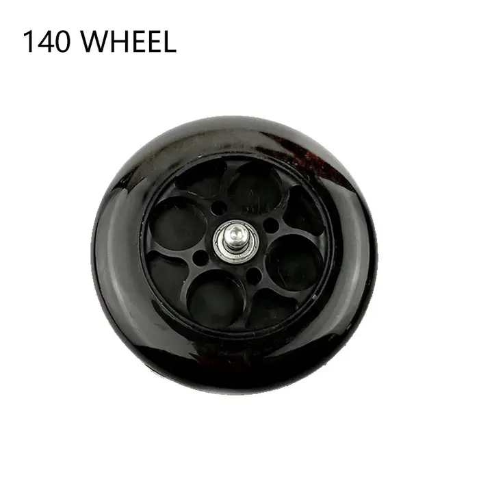 Roue Solide en PU de 6 Pouces et 140mm avec Kit de Frein à Tambour