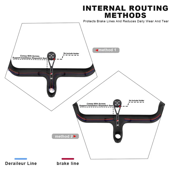 Pas d'étiquette intégré guidon vélo route soutien OD2 28.6/31.8mm cintre