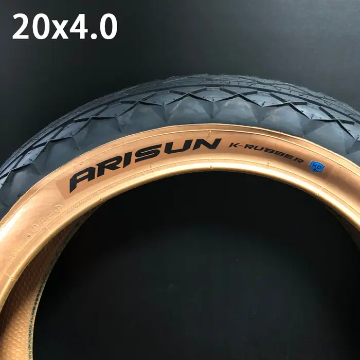 CHAOYANG ARISUN 20x4.0 Route Vélo Électrique Gros opathie K-RUBBER Demi Chauve Marron Bord Neige