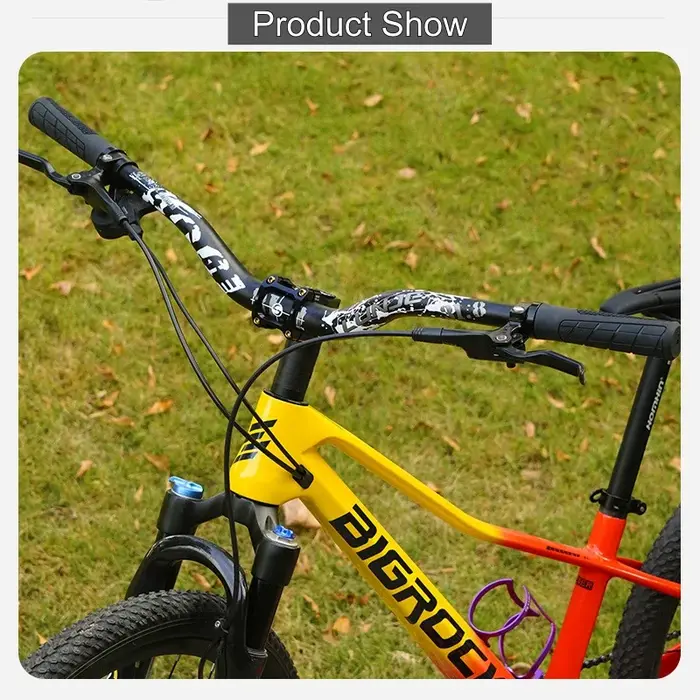 Guidon de VTT pour descente XC/AM tout-terrain, longueur 720/780 mm, hauteur de montée 50 mm, grand angle, violet, noir, rouge