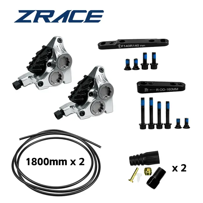 Étrier de frein hydraulique de route ZRACE XG4, étrier à quatre piston à montage plat, plaquettes de
