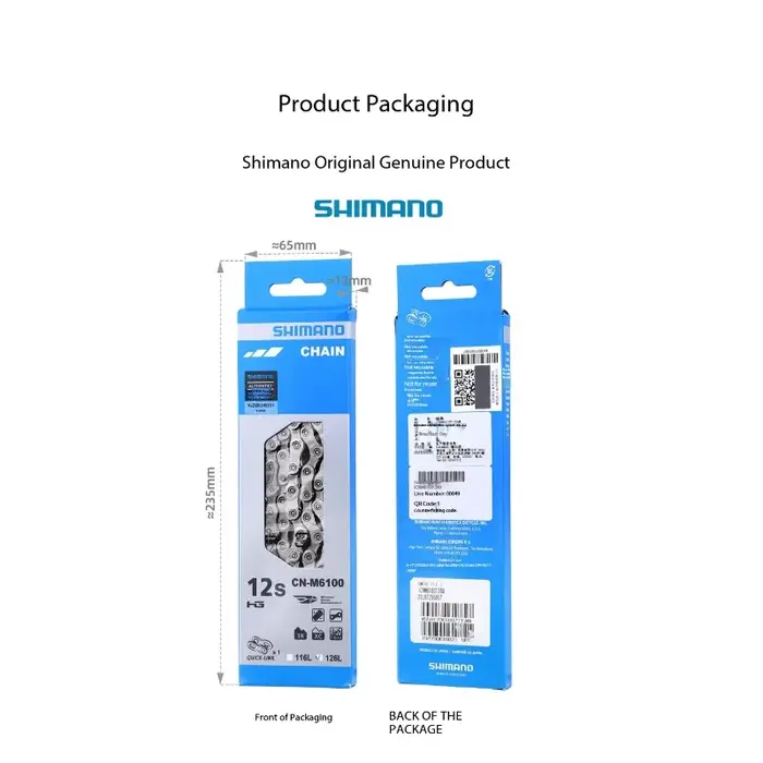 Chaîne SHIMANO 105 UT XT HG601 HG701 HG901 M6100 M7100 M8100 11/12 vitesses en boîte