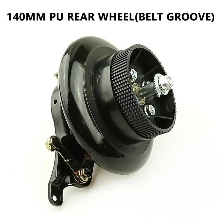 Roue Solide en PU de 6 Pouces et 140mm avec Kit de Frein à Tambour