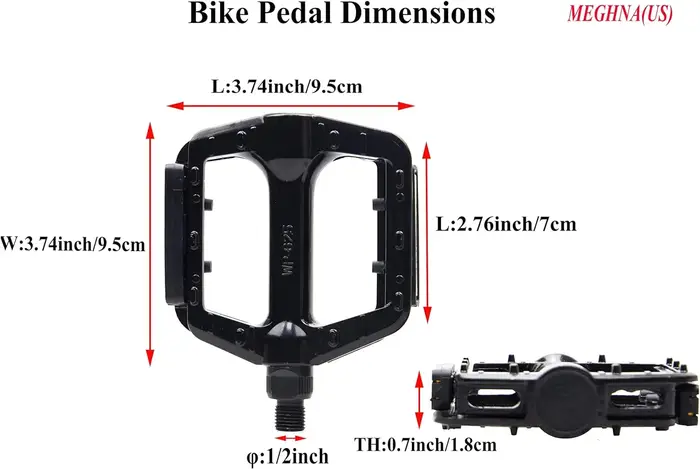 Pédales de vélo ZUKKA NECO 1/2 pouce