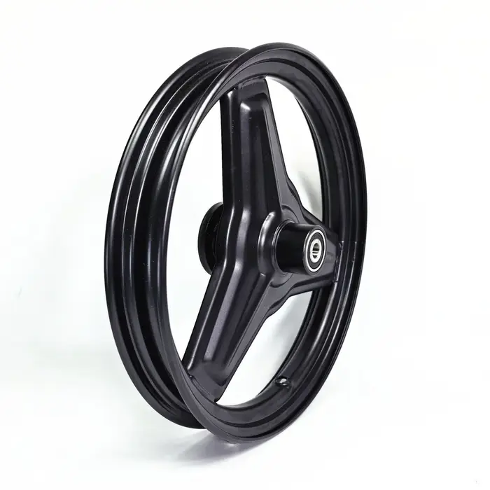 Roue avant de trottinette 14 pouces 14x2.125 avec pneu plein sous vide et moyeu en fer, avec/sans fr