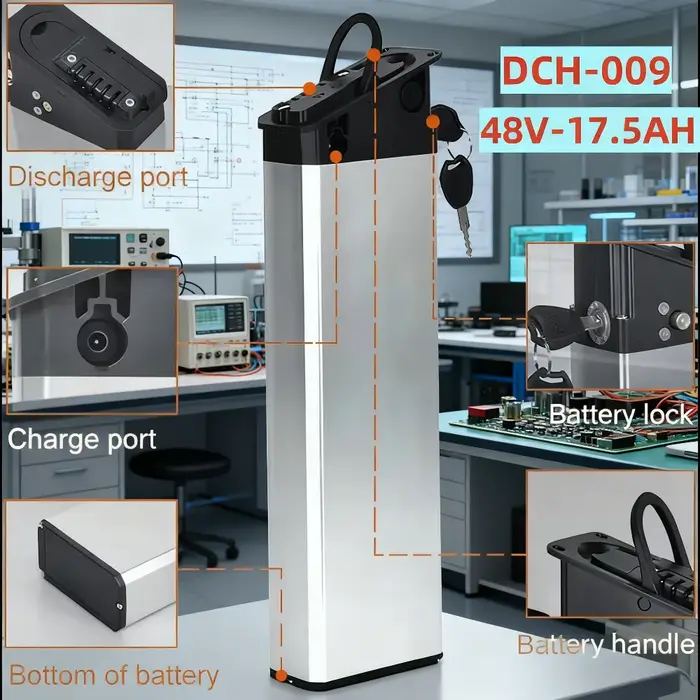 Pour Engwe EP-2 Pro MATE X 48V/52V batterie de remplacement 12Ah/14Ah/17.5Ah convient aux nouvelles vélos DCH-009